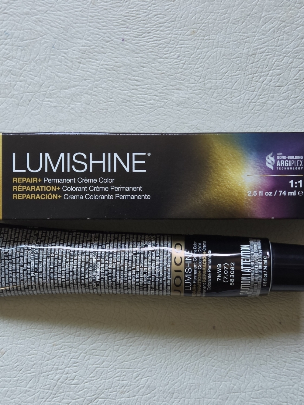 Joico Lumishine 7NWB Natural Warm Beige Medium Blonde - Black & Gold